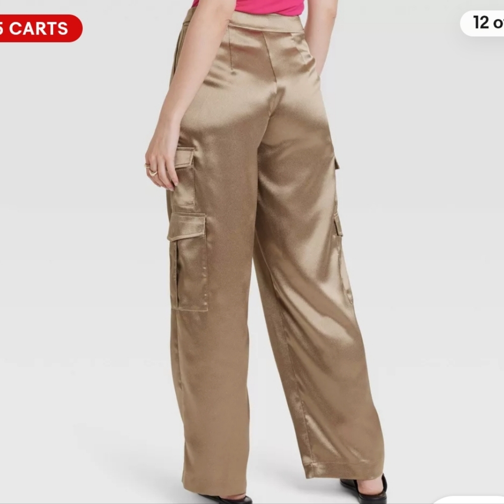 a new day Tan Pants Shiny - Picture 3 of 4
